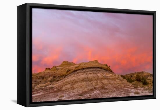 Sunrise Clouds over Badlands, Theodore Roosevelt National Park, North Dakota, USA-Chuck Haney-Framed Premier Image Canvas