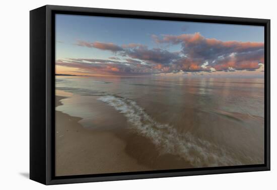 Sunrise Clouds over Lake Michigan in Grand Haven, Michigan, Usa-Chuck Haney-Framed Premier Image Canvas