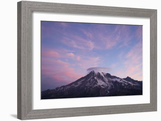 Sunrise Colors On Mt. Rainier National Park, WA-Justin Bailie-Framed Photographic Print