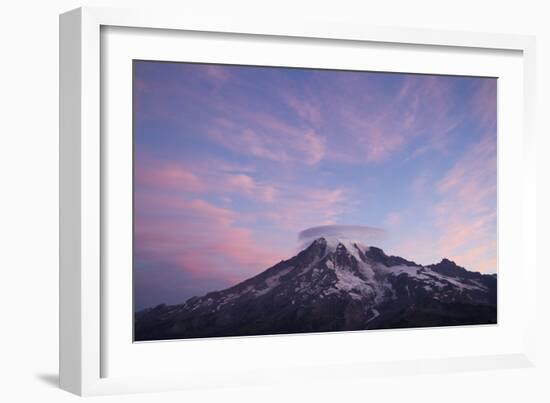 Sunrise Colors On Mt. Rainier National Park, WA-Justin Bailie-Framed Photographic Print