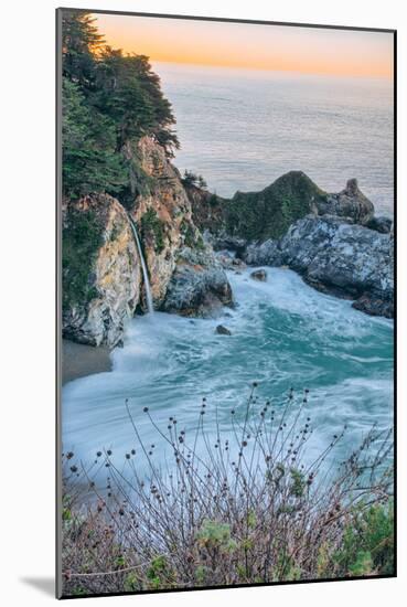 Sunrise Cove and Waterfall, McWay Falls, Big Sur California Coast-Vincent James-Mounted Photographic Print