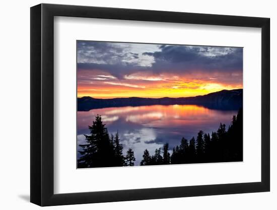 Sunrise, Crater Lake National Park, Oregon, USA, Lake, National Park, National Park-Michel Hersen-Framed Photographic Print