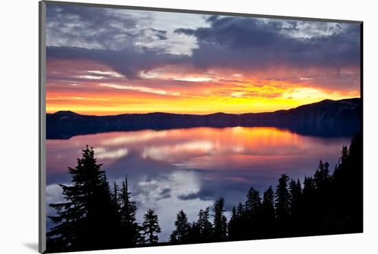 Sunrise, Crater Lake National Park, Oregon, USA, Lake, National Park, National Park-Michel Hersen-Mounted Photographic Print