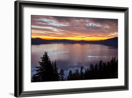 Sunrise, Crater Lake National Park, Oregon, USA-Michel Hersen-Framed Photographic Print