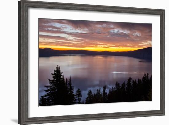 Sunrise, Crater Lake National Park, Oregon, USA-Michel Hersen-Framed Photographic Print