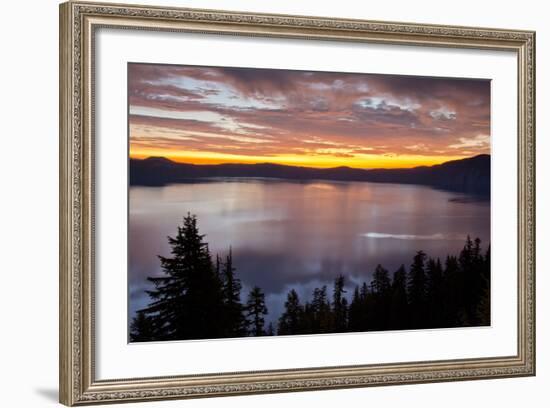 Sunrise, Crater Lake National Park, Oregon, USA-Michel Hersen-Framed Photographic Print