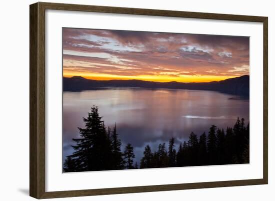 Sunrise, Crater Lake National Park, Oregon, USA-Michel Hersen-Framed Photographic Print