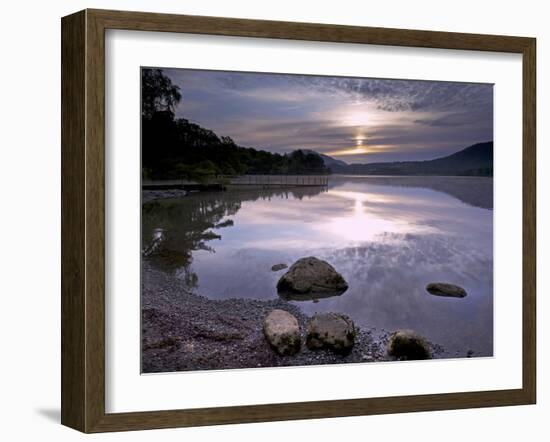 Sunrise, Derwent Water, Lake District National Park, Cumbria, England, United Kingdom, Europe-Jeremy Lightfoot-Framed Photographic Print