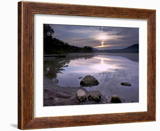 Sunrise, Derwent Water, Lake District National Park, Cumbria, England, United Kingdom, Europe-Jeremy Lightfoot-Framed Photographic Print