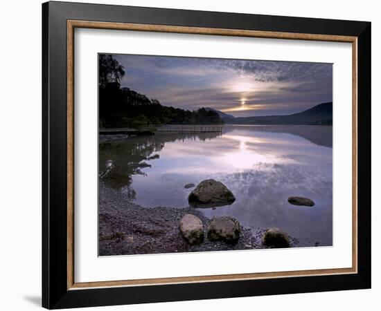 Sunrise, Derwent Water, Lake District National Park, Cumbria, England, United Kingdom, Europe-Jeremy Lightfoot-Framed Photographic Print