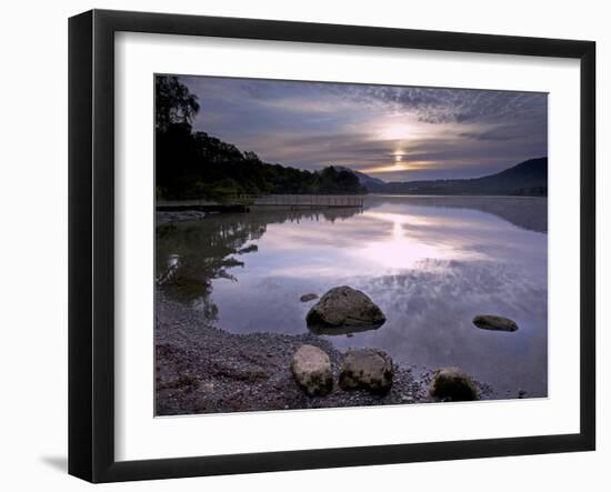 Sunrise, Derwent Water, Lake District National Park, Cumbria, England, United Kingdom, Europe-Jeremy Lightfoot-Framed Photographic Print