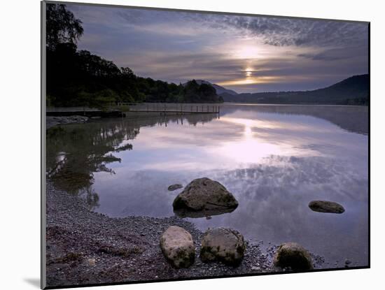 Sunrise, Derwent Water, Lake District National Park, Cumbria, England, United Kingdom, Europe-Jeremy Lightfoot-Mounted Photographic Print