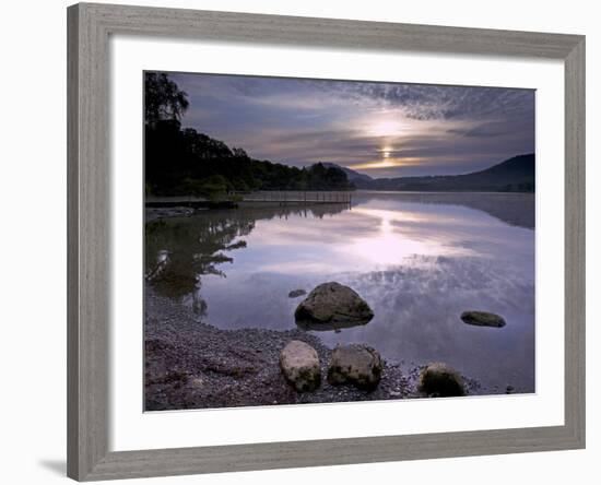 Sunrise, Derwent Water, Lake District National Park, Cumbria, England, United Kingdom, Europe-Jeremy Lightfoot-Framed Photographic Print