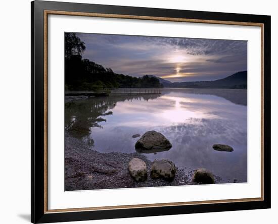 Sunrise, Derwent Water, Lake District National Park, Cumbria, England, United Kingdom, Europe-Jeremy Lightfoot-Framed Photographic Print