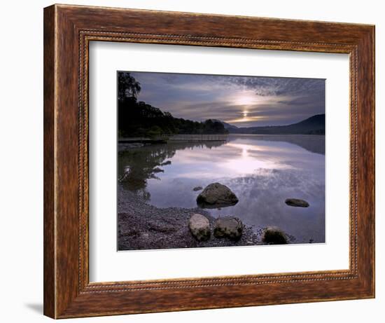 Sunrise, Derwent Water, Lake District National Park, Cumbria, England, United Kingdom, Europe-Jeremy Lightfoot-Framed Photographic Print