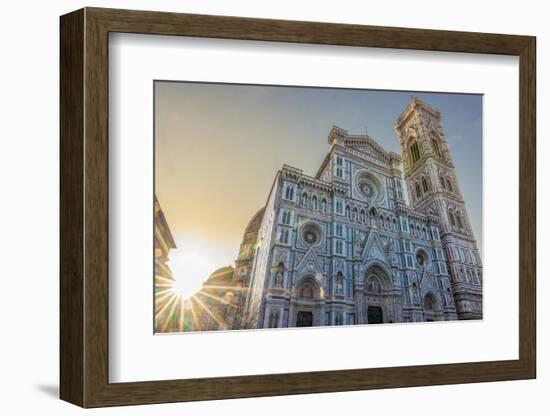 Sunrise. Duomo Santa Maria del Fiore. Tuscany, Italy.-Tom Norring-Framed Photographic Print