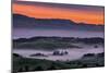 Sunrise Fire over Petaluma Hills, Sonoma County, Bay Area-Vincent James-Mounted Photographic Print