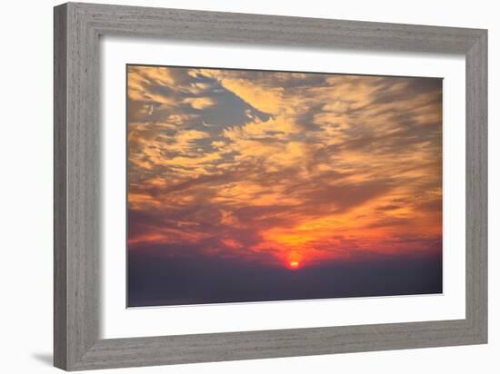 Sunrise Fireball - Smokey Clouds Over San Francisco-Vincent James-Framed Photographic Print