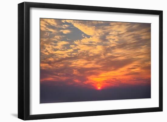 Sunrise Fireball - Smokey Clouds Over San Francisco-Vincent James-Framed Photographic Print