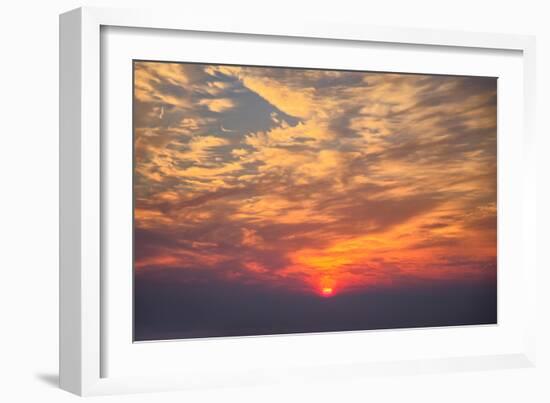 Sunrise Fireball - Smokey Clouds Over San Francisco-Vincent James-Framed Photographic Print