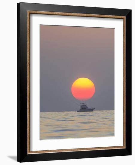 Sunrise, Fishing Boat near Maui, Hawaii, USA-Stuart Westmorland-Framed Photographic Print