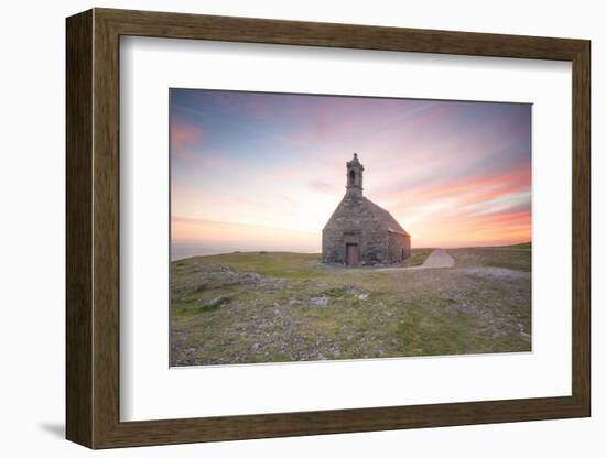 Sunrise for saint michel  chapel  in  brasparts-Philippe Manguin-Framed Photographic Print