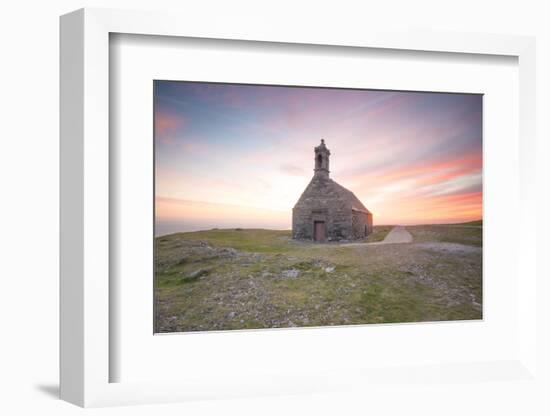 Sunrise for saint michel  chapel  in  brasparts-Philippe Manguin-Framed Photographic Print