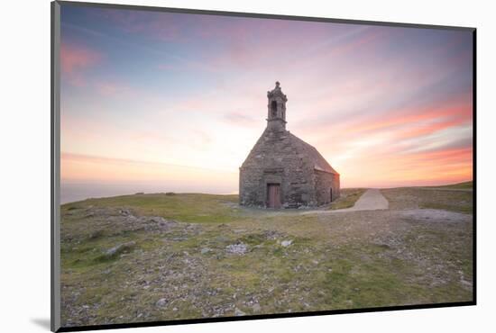 Sunrise for saint michel  chapel  in  brasparts-Philippe Manguin-Mounted Photographic Print