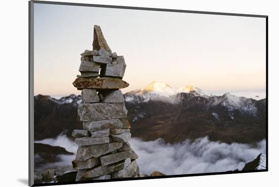 Sunrise from Base Camp on Huayna Potosi, Cordillera Real, Bolivia, South America-Mark Chivers-Mounted Photographic Print