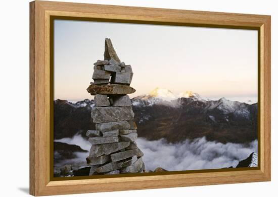 Sunrise from Base Camp on Huayna Potosi, Cordillera Real, Bolivia, South America-Mark Chivers-Framed Premier Image Canvas