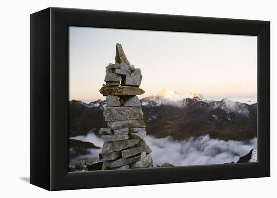 Sunrise from Base Camp on Huayna Potosi, Cordillera Real, Bolivia, South America-Mark Chivers-Framed Premier Image Canvas