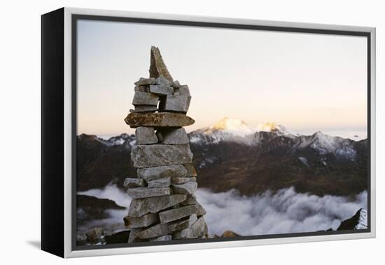 Sunrise from Base Camp on Huayna Potosi, Cordillera Real, Bolivia, South America-Mark Chivers-Framed Premier Image Canvas