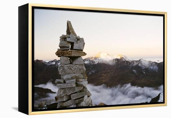 Sunrise from Base Camp on Huayna Potosi, Cordillera Real, Bolivia, South America-Mark Chivers-Framed Premier Image Canvas