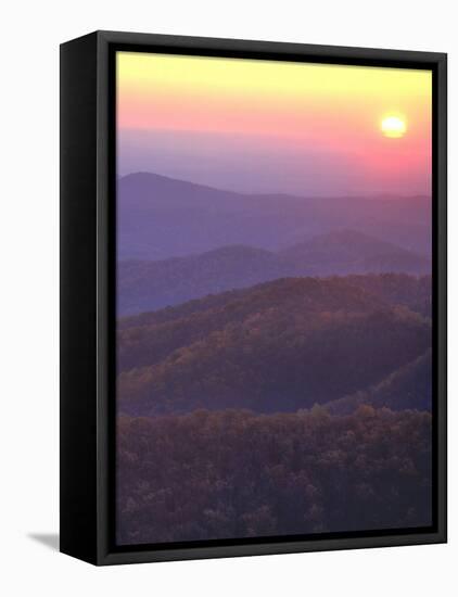 Sunrise from Buck Hollow Overlook, Shenandoah National Park, Virginia, USA-Charles Gurche-Framed Premier Image Canvas