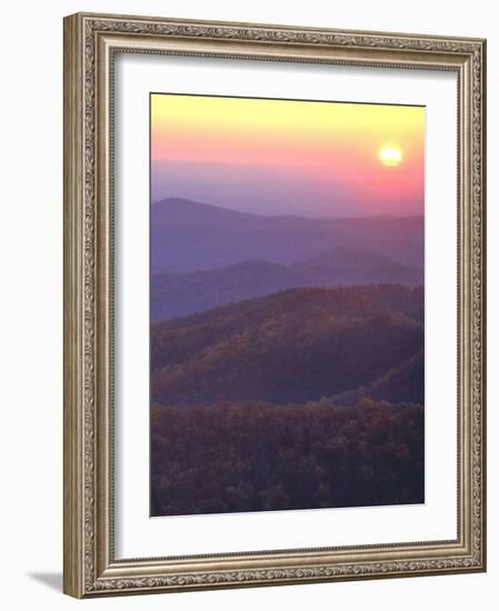 Sunrise from Buck Hollow Overlook, Shenandoah National Park, Virginia, USA-Charles Gurche-Framed Photographic Print