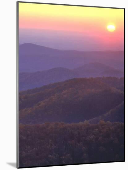 Sunrise from Buck Hollow Overlook, Shenandoah National Park, Virginia, USA-Charles Gurche-Mounted Photographic Print