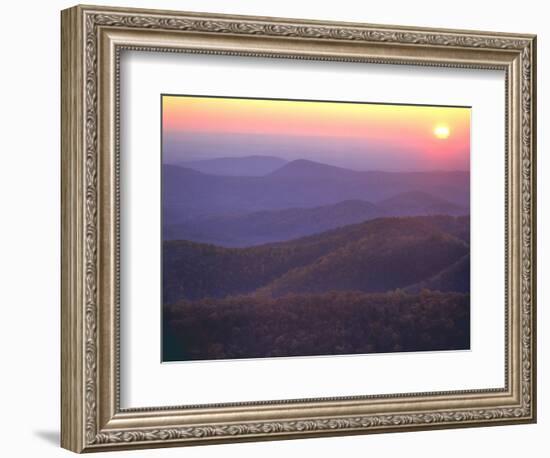 Sunrise from Buck Hollow Overlook, Shenandoah National Park, Virginia, USA-Charles Gurche-Framed Photographic Print