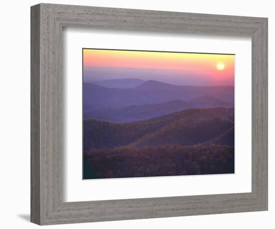 Sunrise from Buck Hollow Overlook, Shenandoah National Park, Virginia, USA-Charles Gurche-Framed Photographic Print