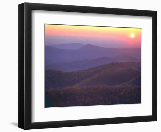 Sunrise from Buck Hollow Overlook, Shenandoah National Park, Virginia, USA-Charles Gurche-Framed Photographic Print