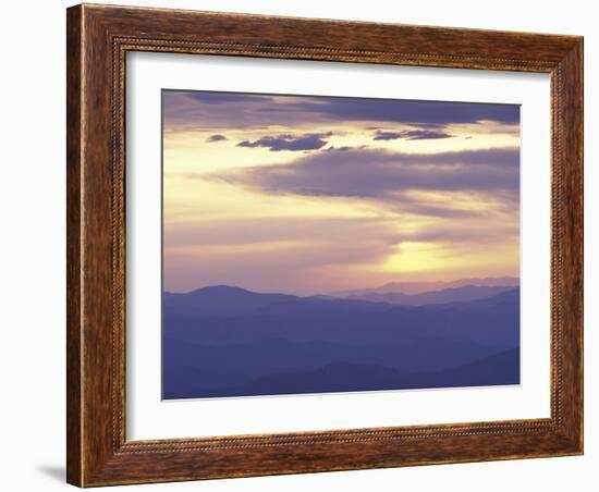 Sunrise from Clingman's Dome, Great Smoky Mountains National Park, Tennessee, USA-Adam Jones-Framed Photographic Print