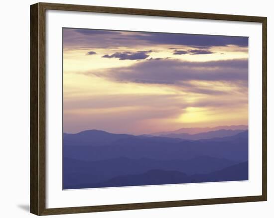 Sunrise from Clingman's Dome, Great Smoky Mountains National Park, Tennessee, USA-Adam Jones-Framed Photographic Print