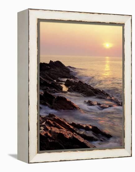 Sunrise from 'Marginal Way', Maine, USA-Jerry & Marcy Monkman-Framed Premier Image Canvas