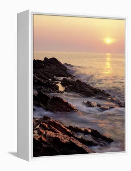 Sunrise from 'Marginal Way', Maine, USA-Jerry & Marcy Monkman-Framed Premier Image Canvas