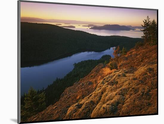 Sunrise from Mt. Constitution, Moran State Park, Orcas Island, Washington, USA-Charles Gurche-Mounted Photographic Print