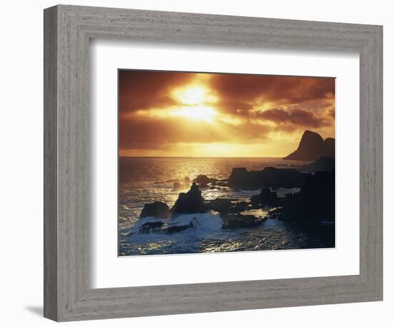 Sunrise from Nakalele Point, Maui, Hawaii, USA-Charles Gurche-Framed Photographic Print