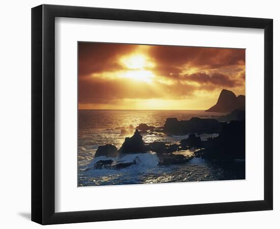 Sunrise from Nakalele Point, Maui, Hawaii, USA-Charles Gurche-Framed Photographic Print