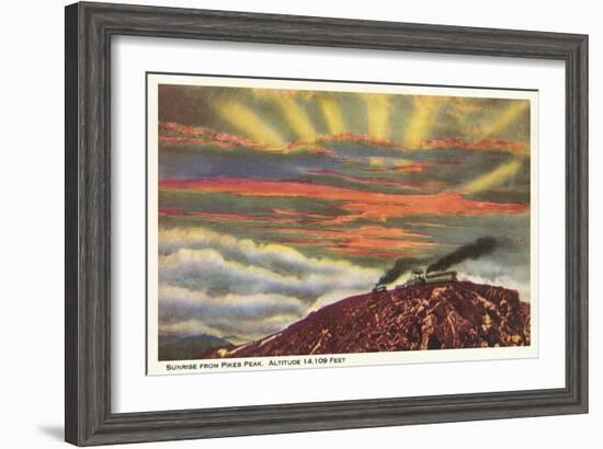 Sunrise from Pike's Peak, Colorado-null-Framed Art Print