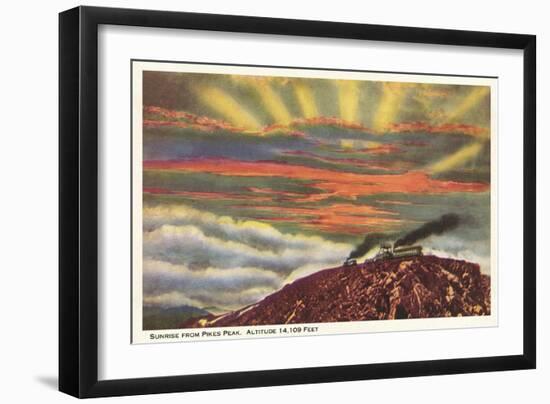 Sunrise from Pike's Peak, Colorado-null-Framed Art Print