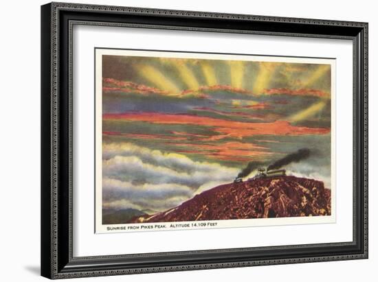 Sunrise from Pike's Peak, Colorado-null-Framed Art Print