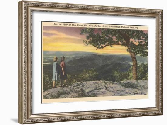 Sunrise from Skyline Drive-null-Framed Art Print